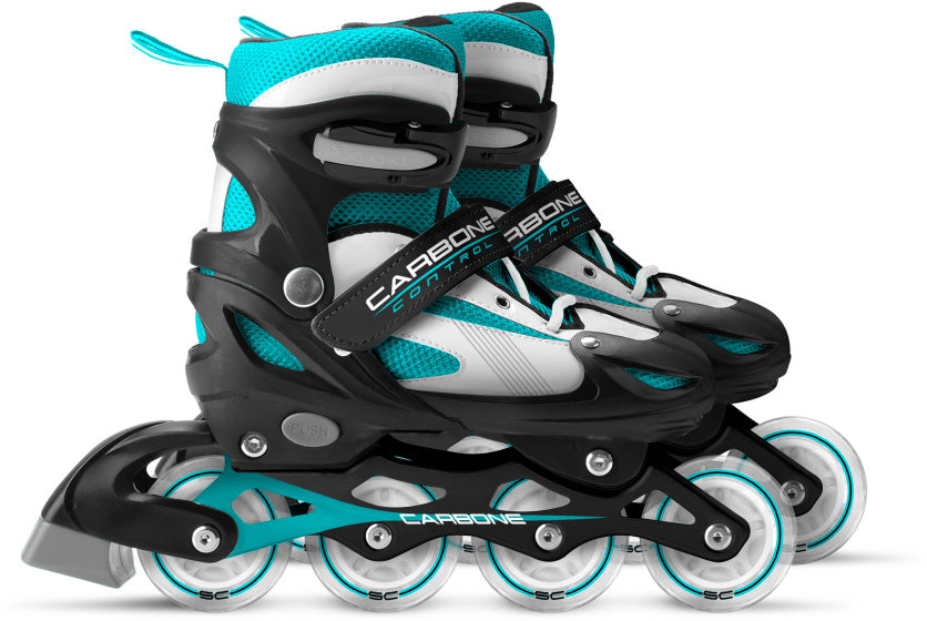 Skids Control Carbone Enline Skates semi-suave en blanco Tamaño negro ajustable 34-37
