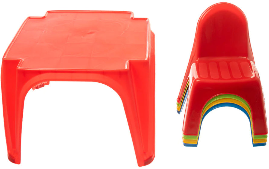 StarPlay Playing Table And Chairs Set Junior Red 5-piece