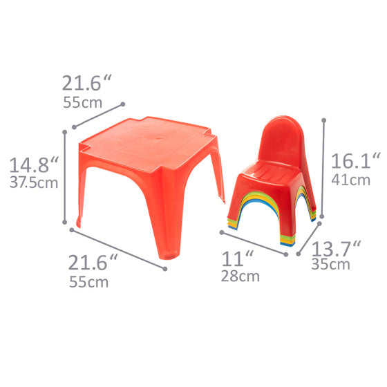 StarPlay Playing Table And Chairs Set Junior Red 5-piece