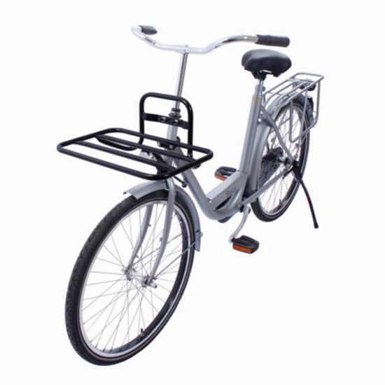 Front carrier with steering head mount 45 x 30 cm black