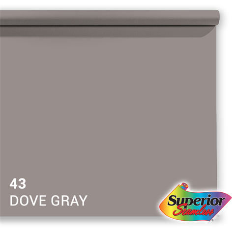 Superior Hannergrondpabeier 43 DOV Grey 1.35 x 11m