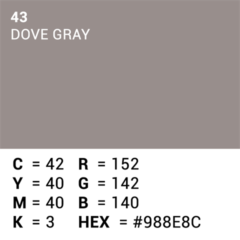 Superior Hannergrondpabeier 43 DOV Grey 1.35 x 11m