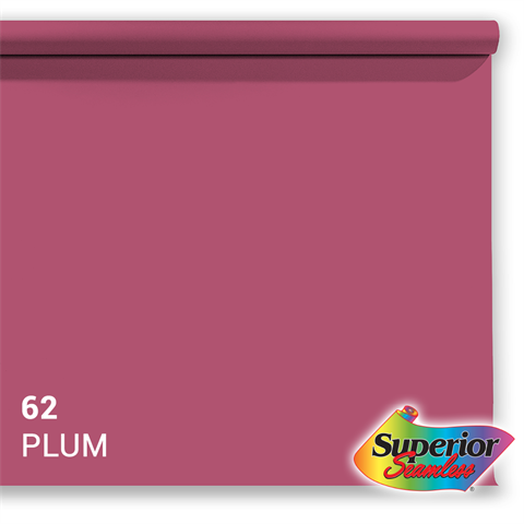 Superior background paper 62 Plum 1.35 x 11m