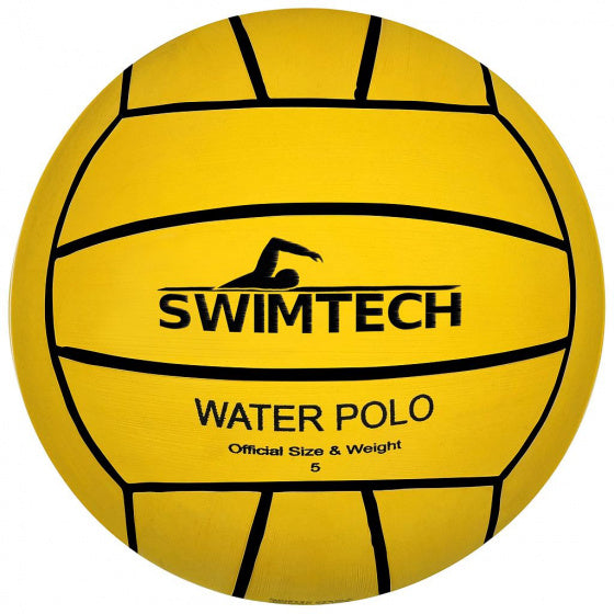 SwimTech Waterpolobal Rubber jaune taille 5