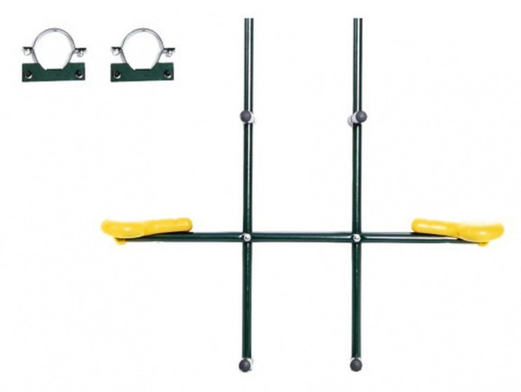 Swinging Duo swing 99 x 23,5 cm en acier jaune vert