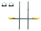 Swinging Duo swing 99 x 23,5 cm en acier jaune vert