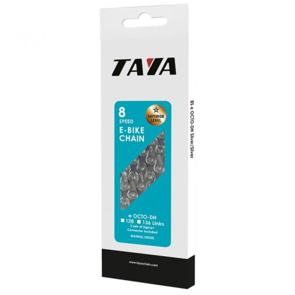 Taya Náhrdelník Octo-DG E-Bike 1 2 x 3 32 8s 136 Silver Links