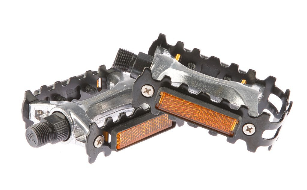 Piattaforma pedali 9 mtb argento da 16 pollici