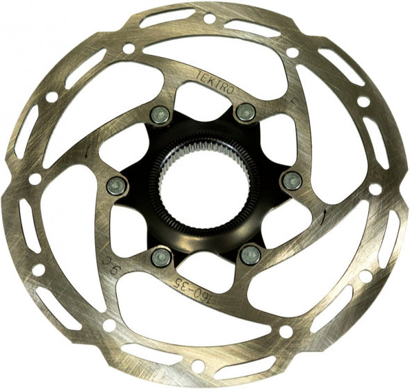Tektro zavorni disk Rotor CenterLock 160 mm srebrna črna