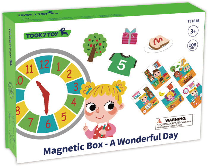 Tooky toy A Wonderful Day Educatief Houten Magneetbord 108-delig