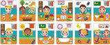 Tooky toy A Wonderful Day Educatief Houten Magneetbord 108-delig