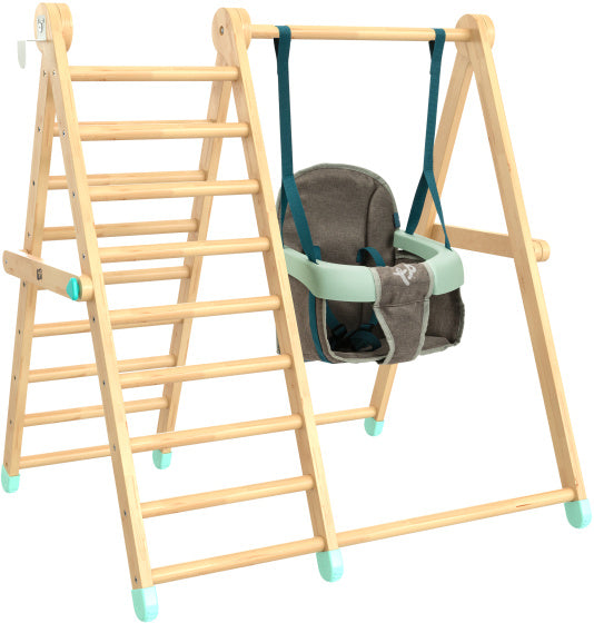 TP Toys Active-Tots Wooden climbing frame with swing from 6 months