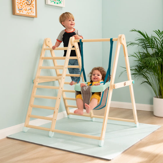 TP Toys Active-Tots Wooden climbing frame with swing from 6 months