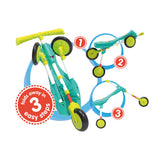 Les insectes scuttlebug xl se détend avec 3 roues junior turquoise vert
