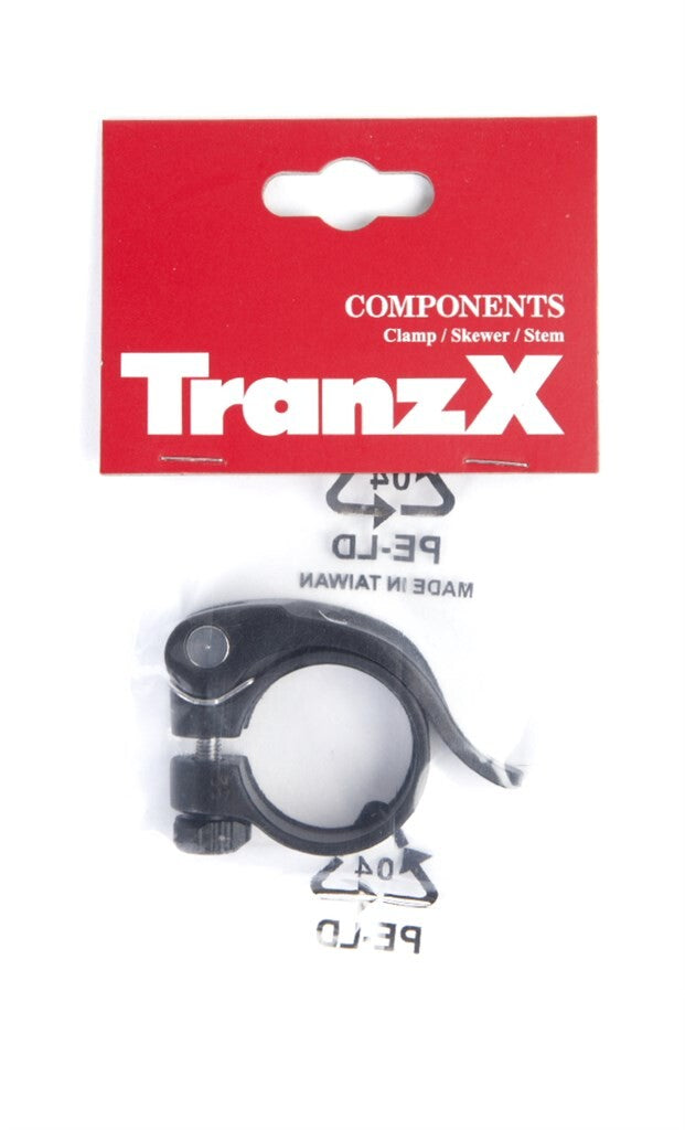 Tranzx seat pen clamp with quick -tensioner 31.8ø black on map