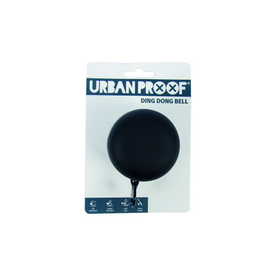 Urbanproof ding dong fietsbel 6 x 7 cm staal matzwart