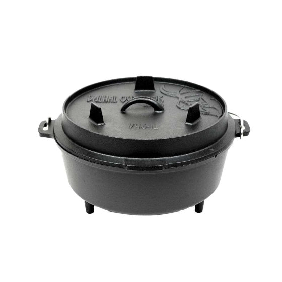 Valhal Dutch oven frying pan cast iron without legs 8 l
