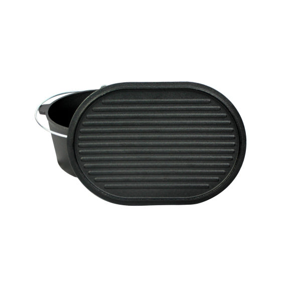 Valhal Dutch Oven Frighing Casher in ghisa con coperchio ovale 9 l