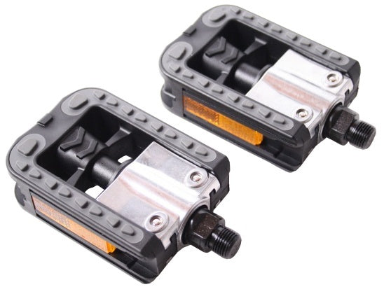 Mirage VP-113 Folding Pedal Set 9 16 Anti-Slip med reflektorer