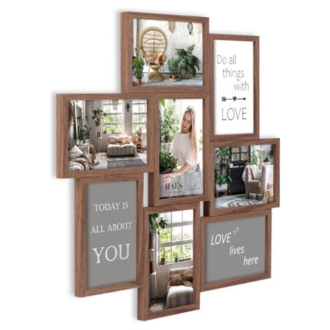Zep Multi Photo Frame MP150 Stoccolma marrone scuro 8x10x15 cm