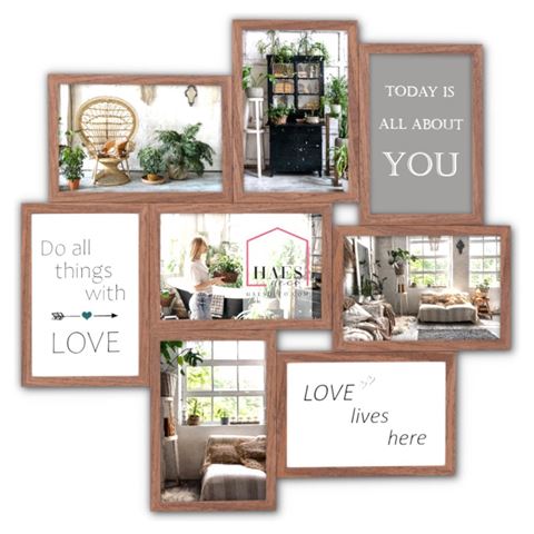 Zep Multi Photo Frame MP150 Stoccolma marrone scuro 8x10x15 cm