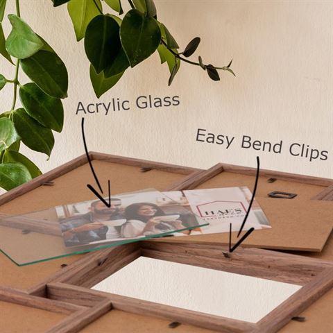Zep Multi Photo Frame MP150 Stoccolma marrone scuro 8x10x15 cm