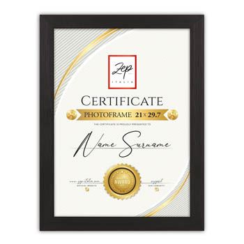 ZEP V4721B Certifikat Sort 21x29,7 cm