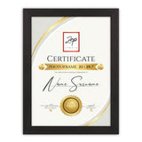 ZEP V4721B Certifikat Sort 21x29,7 cm