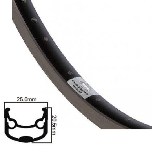 Ryde Velg Andra 30 28 palců (622) Černý disk 36 otvorů 14g