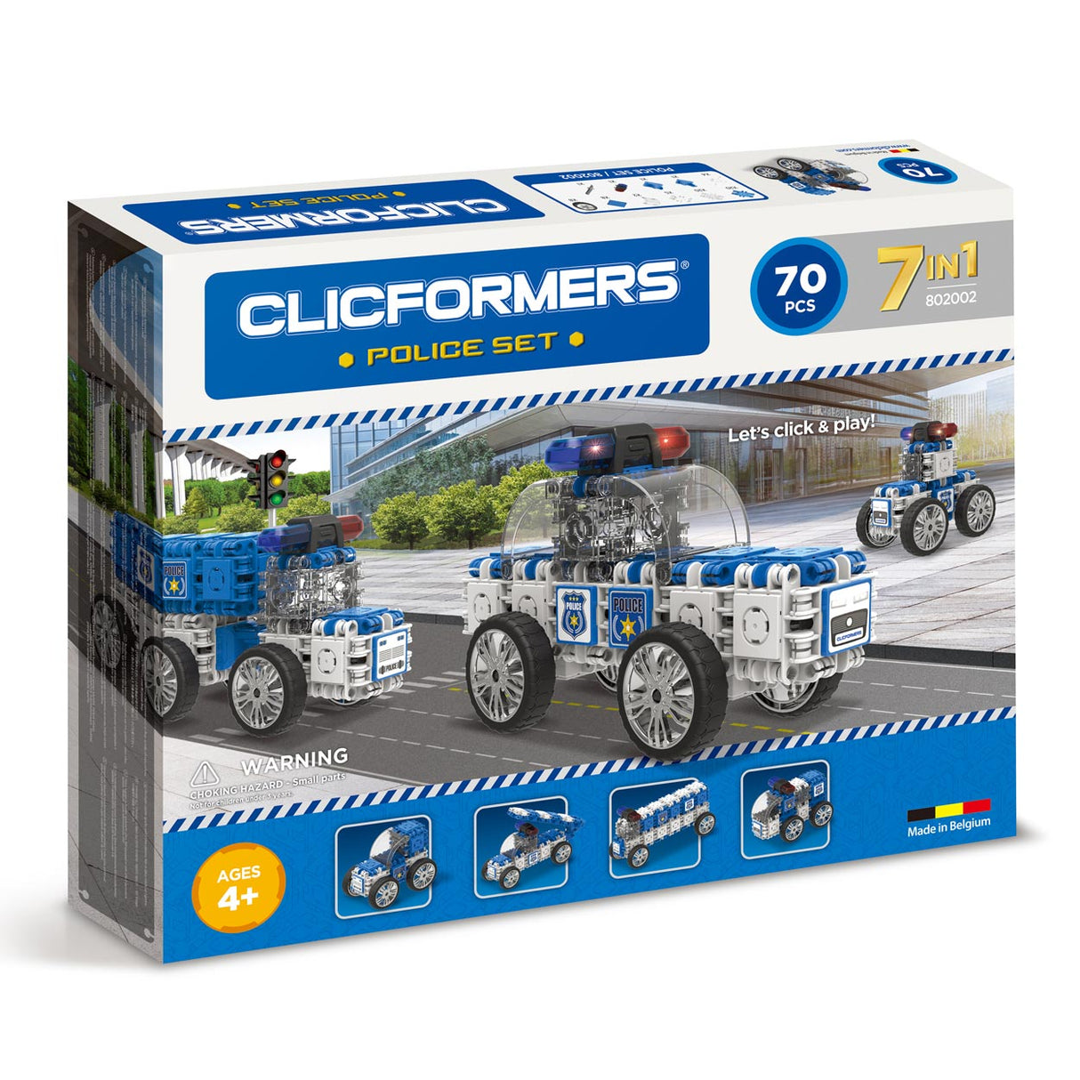 Set di polizia di Clicformer, 7 in 1, 70dlg