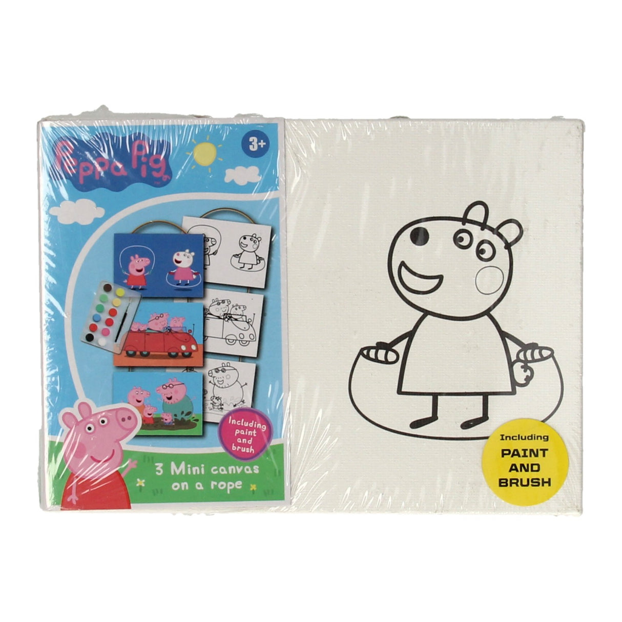 Peppa Pig 3 Mini Canvas (s krtačo in barvo)