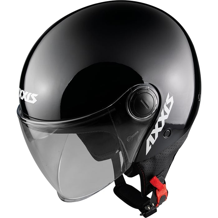 Axxis hjelm firkantet solid skinne sort l