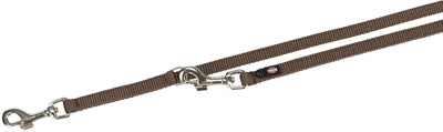 Trixie Dog povodec Prilagodljivi premium dva -slojna rjava