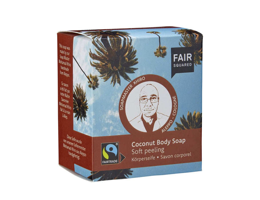 Spravedlivé čtverce mýdla Block Body Soap Coconut Soft Peeling -