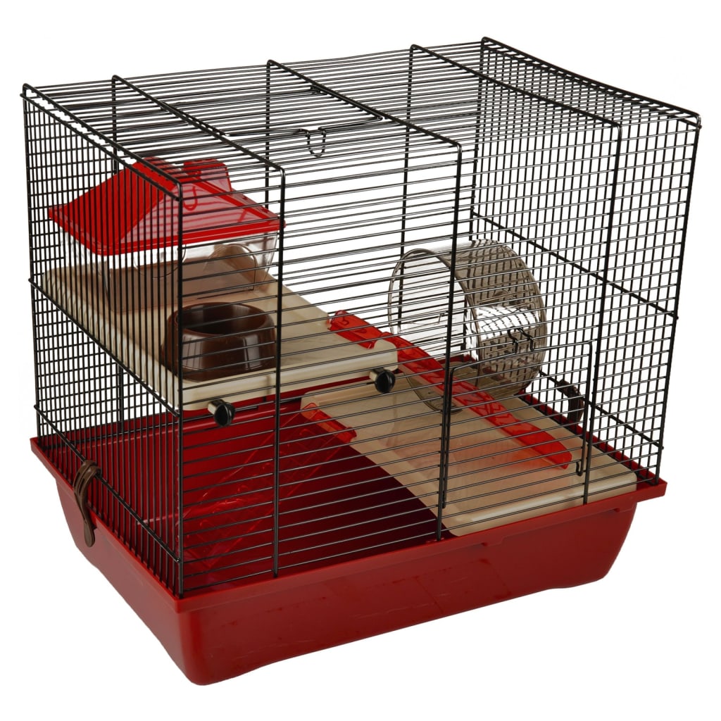 Flamingo Flamingo Hamsterkooi Enzo 2 41.5x28.5x38 cm Bordeaux