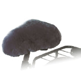 Wilex wilex silldle cubierta de piel de oveja gris oscuro