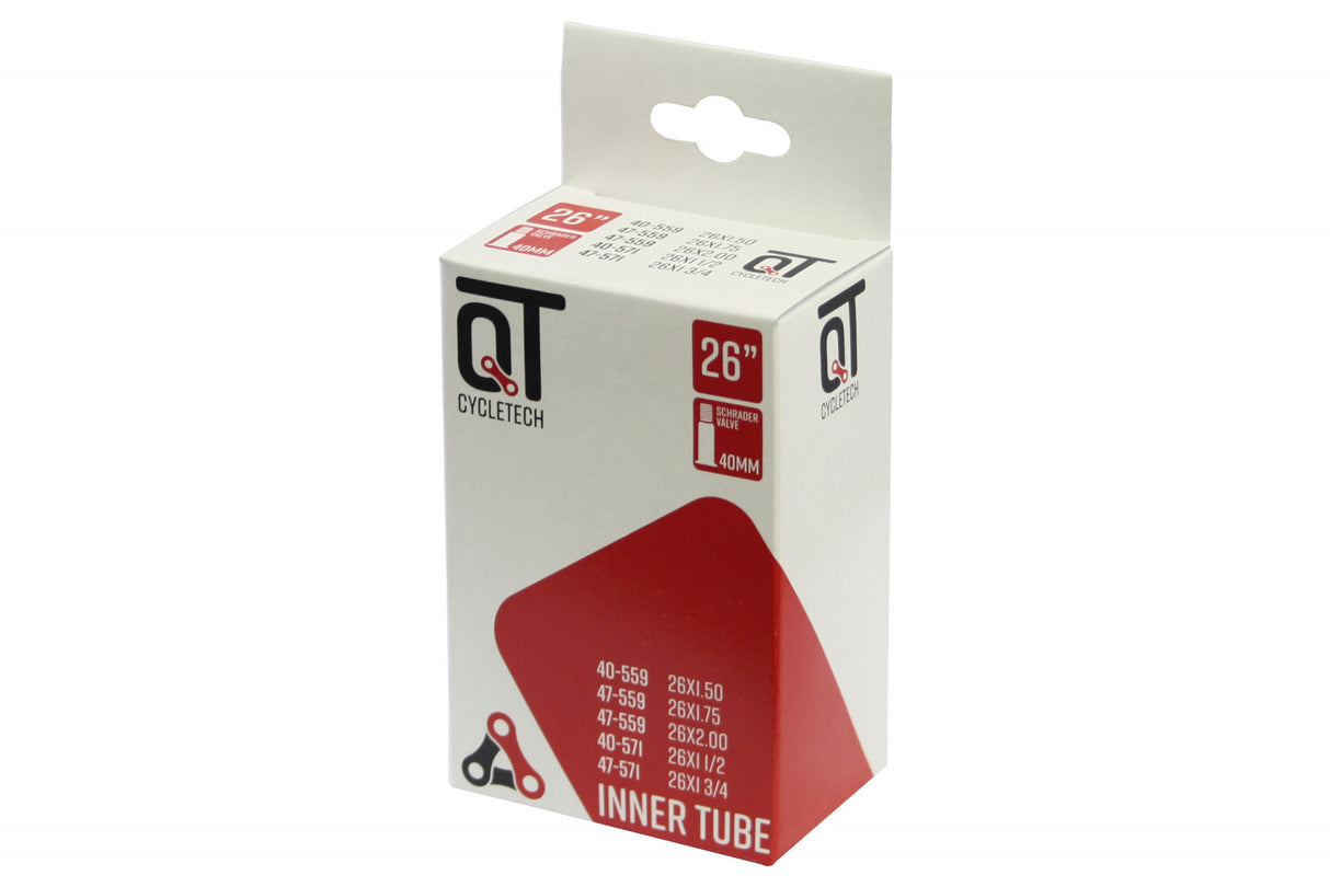 Qtcychectech QT Inner Tube AV13 26 tommer 47 62-559 26x1,75 AV 40 mm 2217375