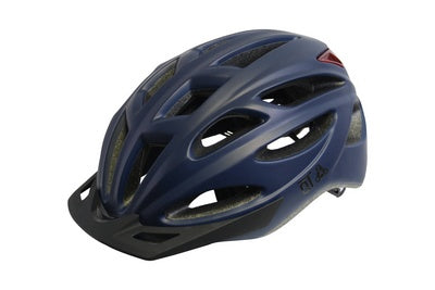 Qtcychectech Qt Cycle Tech Tech Helm Urban 58-62 cm MAT Blauww LED LED 2810379