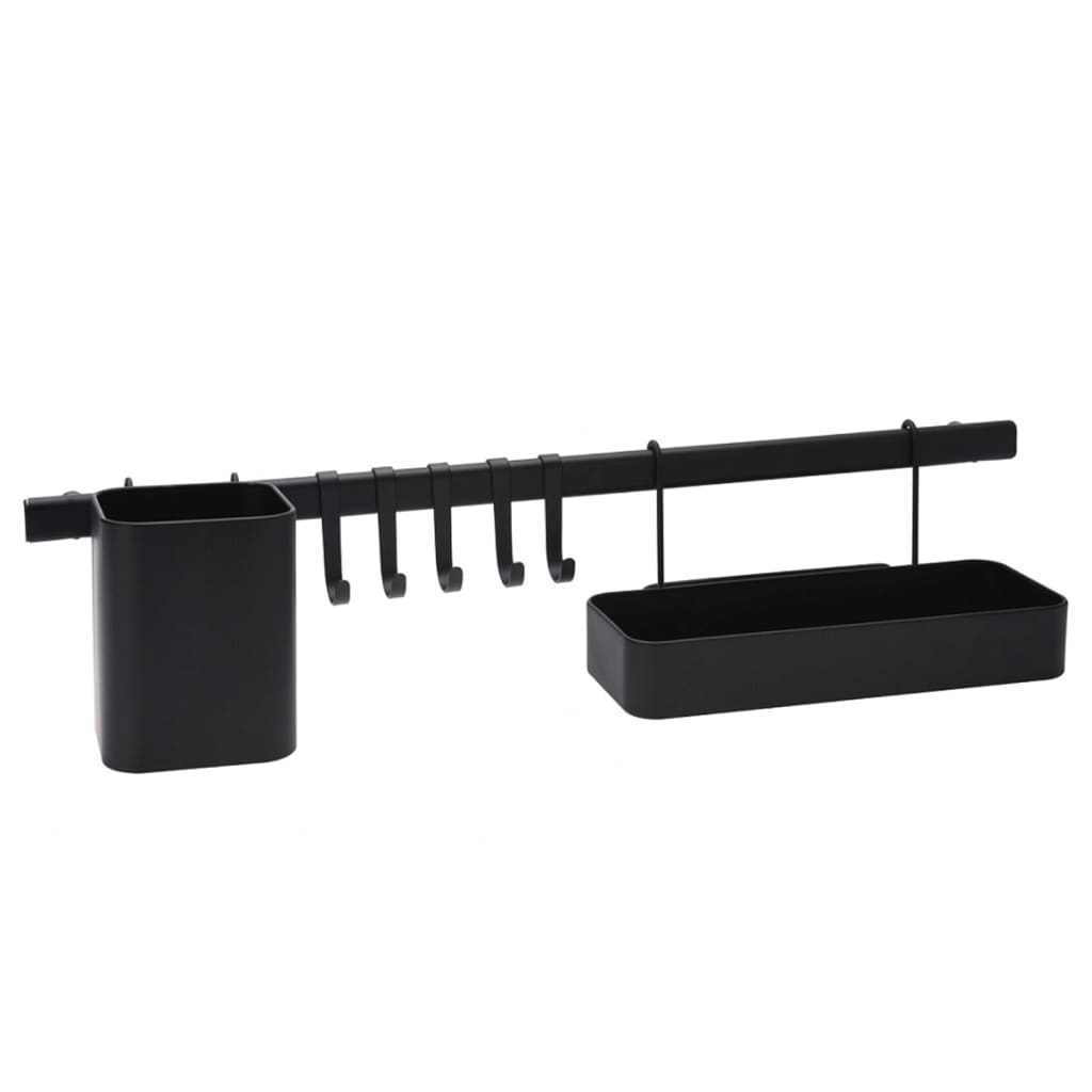Doskonały Houseware Souseware 8-częściowy organizator kuchenny Czarny