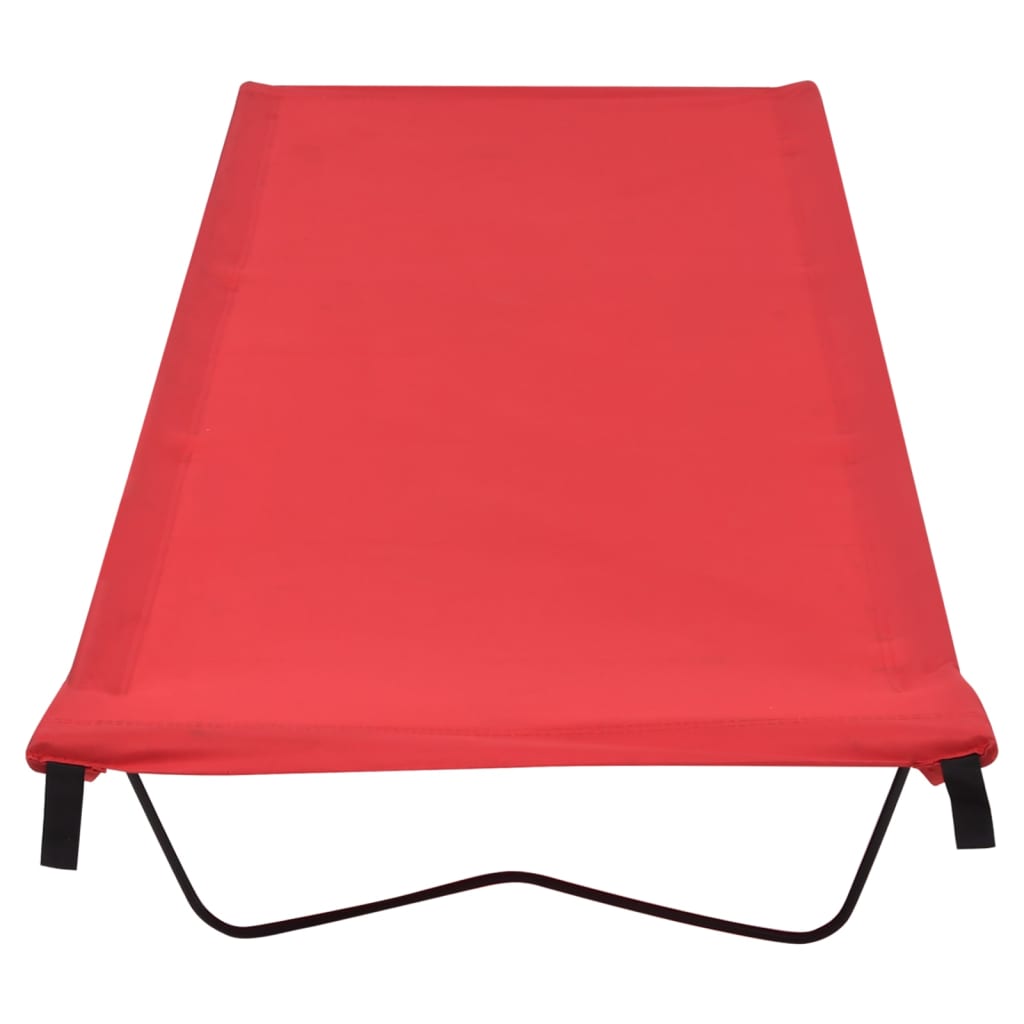 Vidaxl camp beds 2 st 180x60x19 cm oxford fabric and steel red