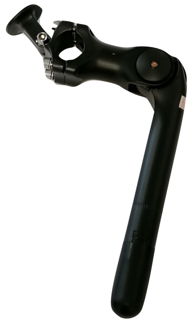 Kalloy stem adjustable 25.4 225 mm matt black with holder