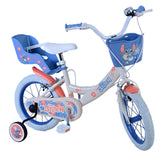Cucire le ragazze in bici per bambini da 14 pollici freni a due mani blu di corallo