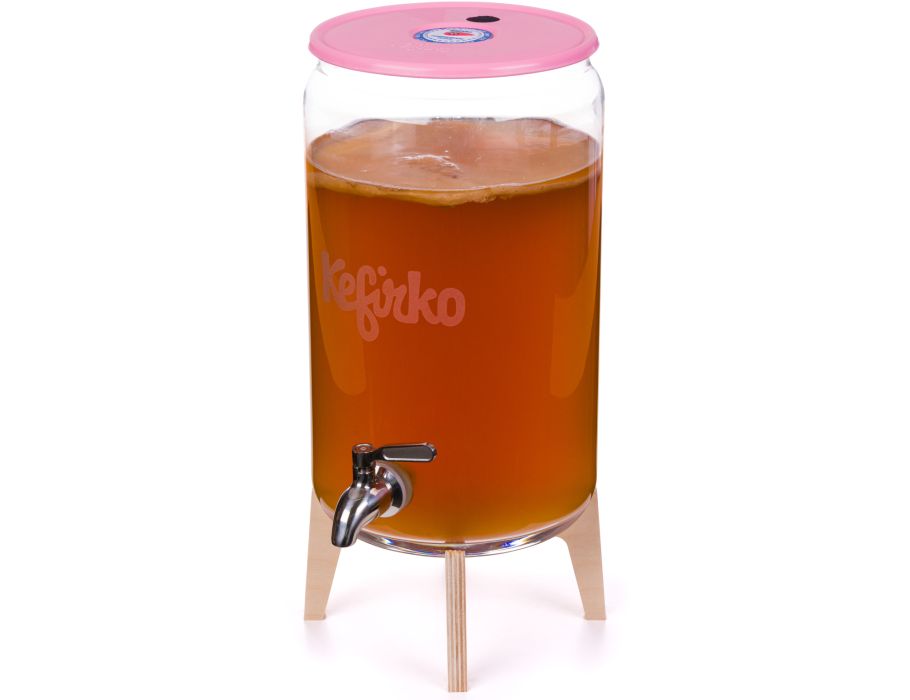Kefirko Kombucha stekleni kozarec na stativu
