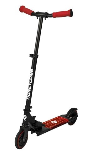 Qplay mini step Alu pieghevole rosso con illuminazione a LED