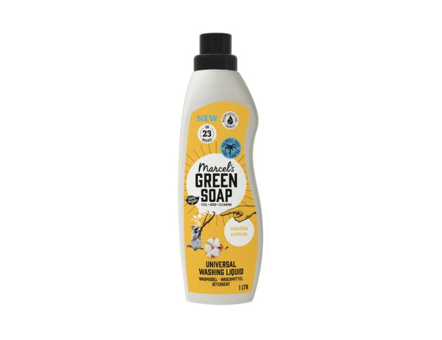 Marcels Detergente de jabón verde algodón de vainilla 1 litro