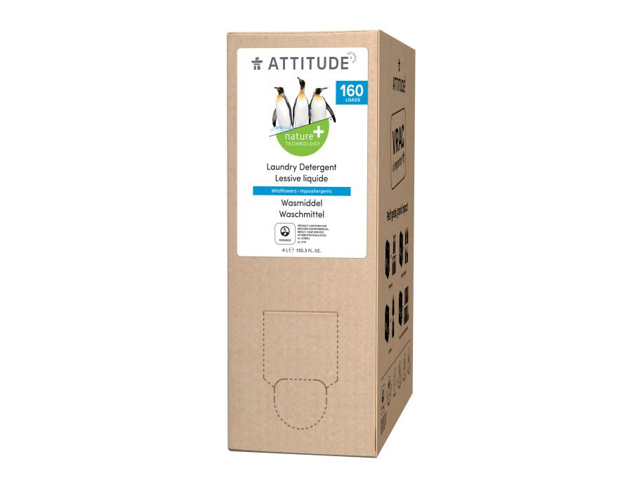 Attitude Nature + Detergent Bib 4L Wildflowers 160 Washes