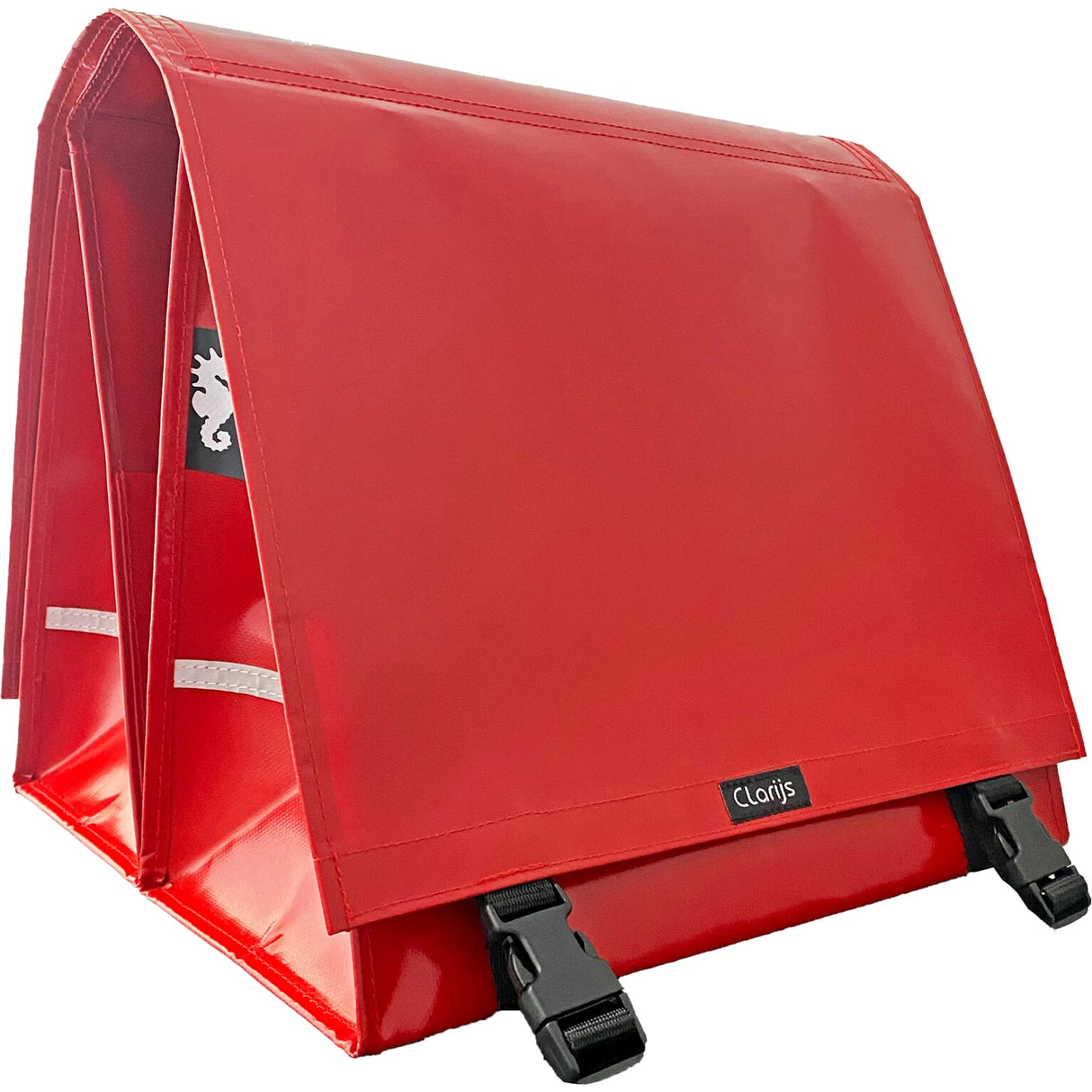 Kolesarska vrečka dvojna xl pvc 46L rdeča