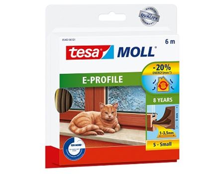 Tesa Tour Strap E Profilo 6M x 1,0-3,5 mm bianco