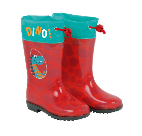 Arditex Rain Boots Junior PVC Textile Red Turquoise Size 28