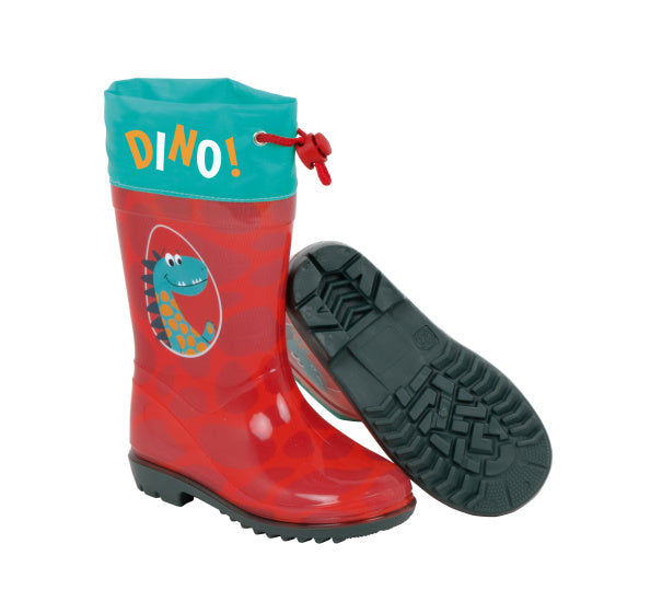 Arditex Rain Boots Junior PVC Textile Red Turquoise Size 28
